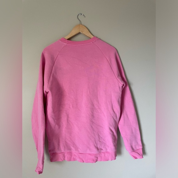 Adidas Men's Crewneck cozy fleece Sweater in Vibrant Pink size small NWOT - Picture 4 of 8